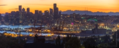 Seattle Sunset Skyline from West Seattle Panorama To order a print please email me at  Mike Reid Photography : sunset, sunrise, seattle, northwest photography, dramatic, beautiful, washington, washington state photography, northwest images, seattle skyline, city of seattle, puget sound, aerial san juan islands, west seattle, medium format